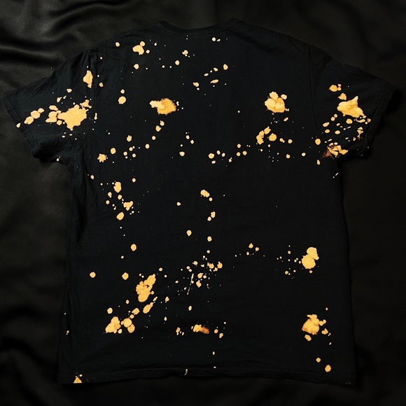 Pink Floyd Black Bleach Tie Dye Dark Side Of The Moon Graphic Tee - Picture 3 of 6